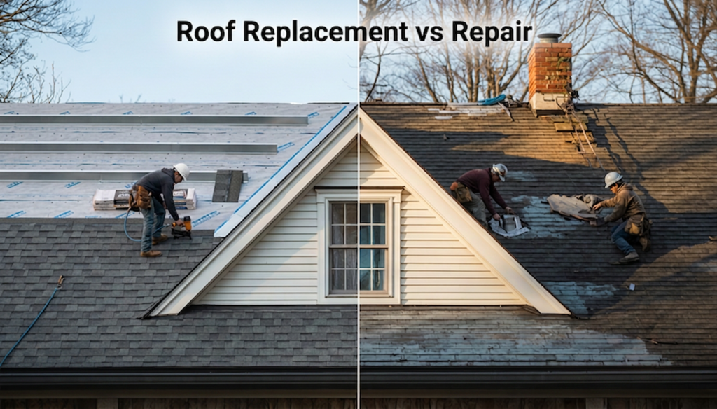Roof Replacement vs Repair